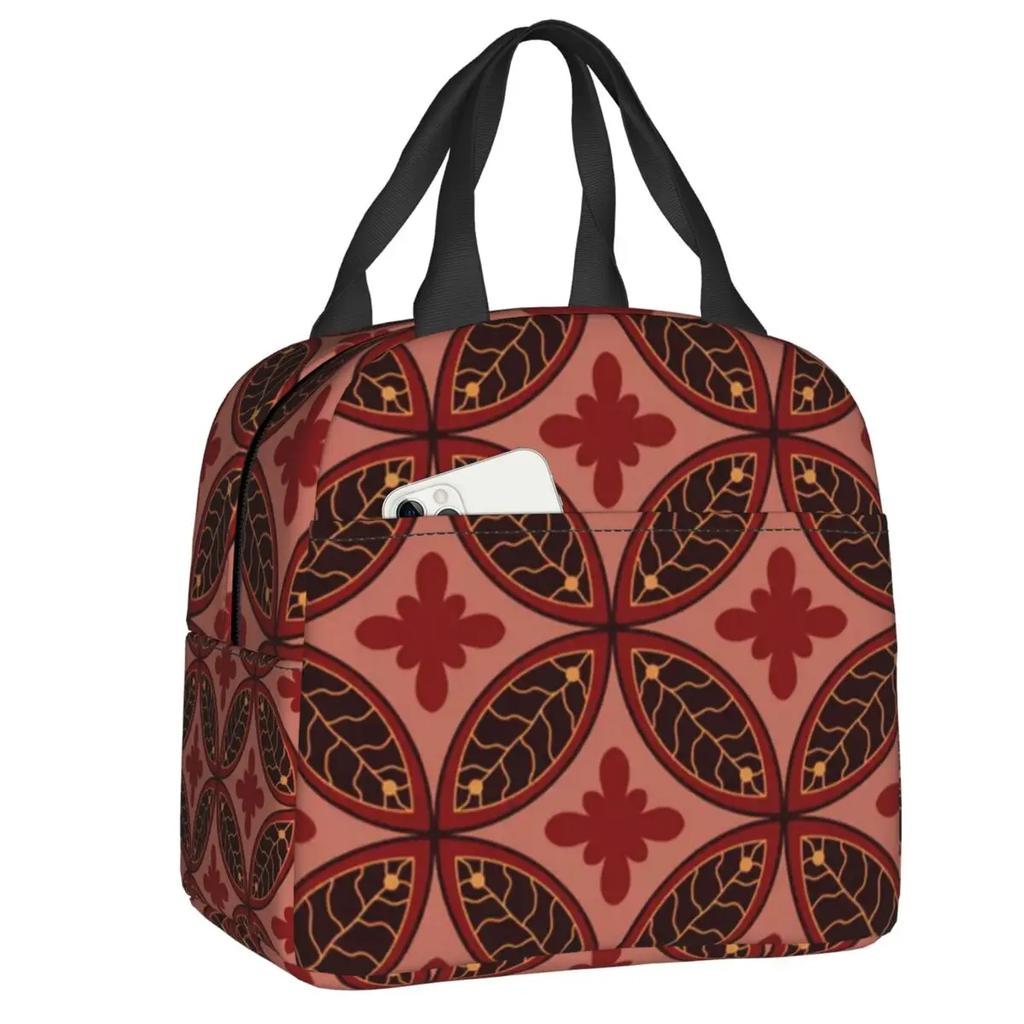 Пользовательские Африканский Анкара восковой принт желтый подушка сумка для обеда женский холодильник термоизолированный ланч-бокс для детей школьного возраста