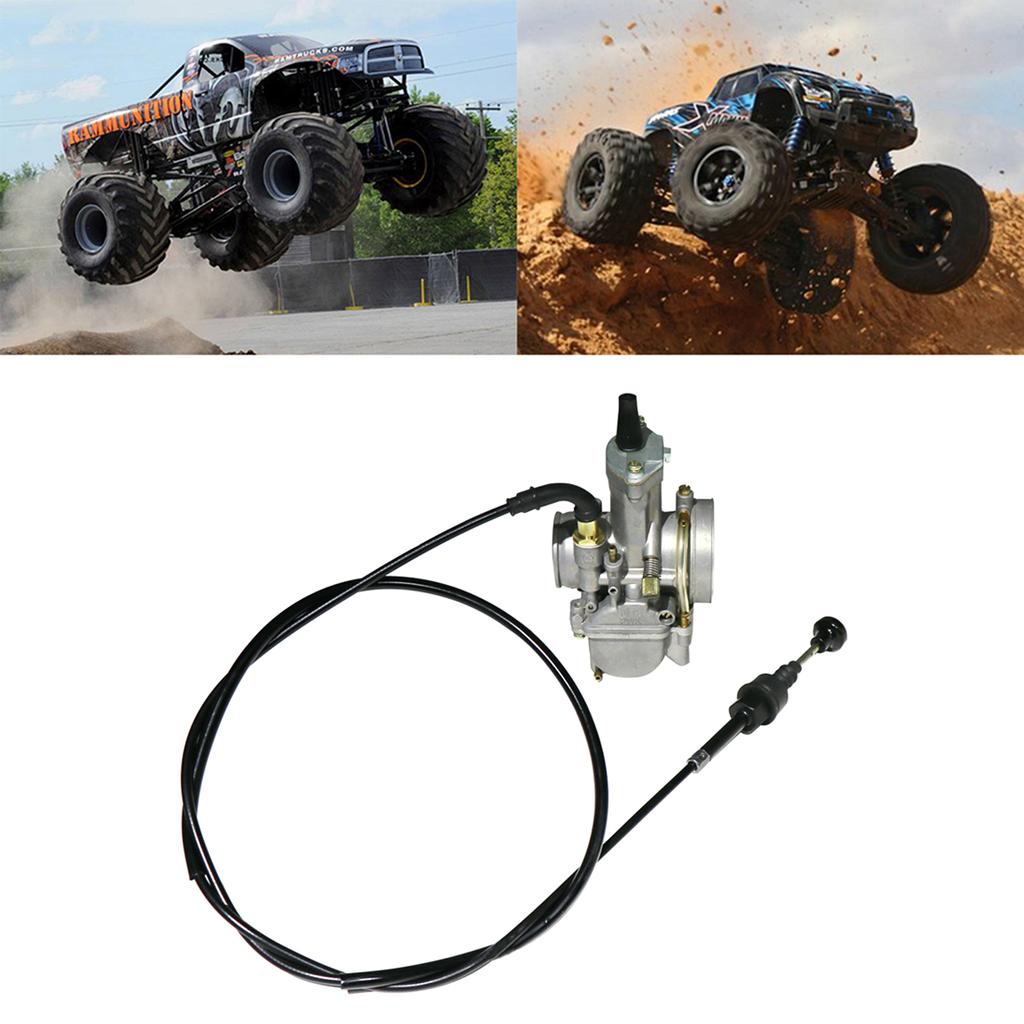 Motorcycle Carburetor Choke Cable Wire Harness 1300mm Line Compatible with PE TRX350 Dirt Pit Bike Motocross Accessories