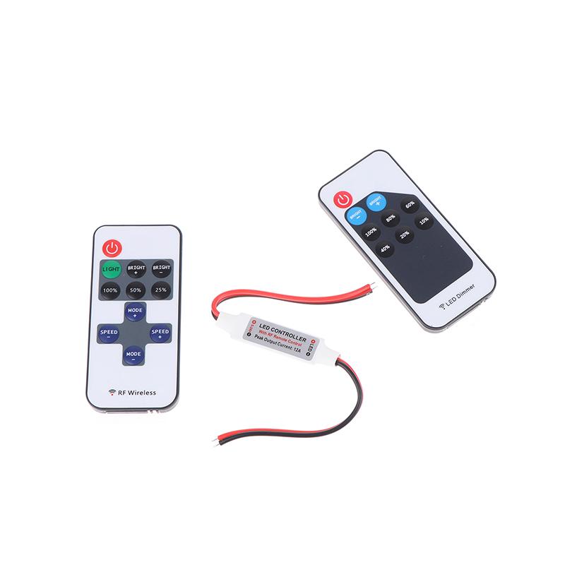 Мини-диммер для светодиодной ленты, одноцветный, DC 5V 12V 24V, 6A, для лент 5050 2835, контроллер постоянного напряжения, ШИМ-сигнал, с RF-пультом на 9 клавиш