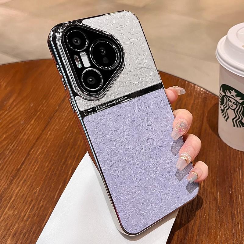Применимо к чехлу для мобильного телефона Huawei Pura70 с узором «Парусный дракон», кожаный, подобранный по цвету, для Honor 300, противоударный, матовый, Mate60pro