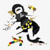 Cartoon Harlequin Drawing Iron On Heat Transfer Printing Vinyl Patches Sticker for Clothes DIY Appliques Washable Patches