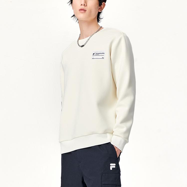 Fila Спортивный свитшот с логотипом, мужской, туманно-лотосовый-белый F11M149208FIV