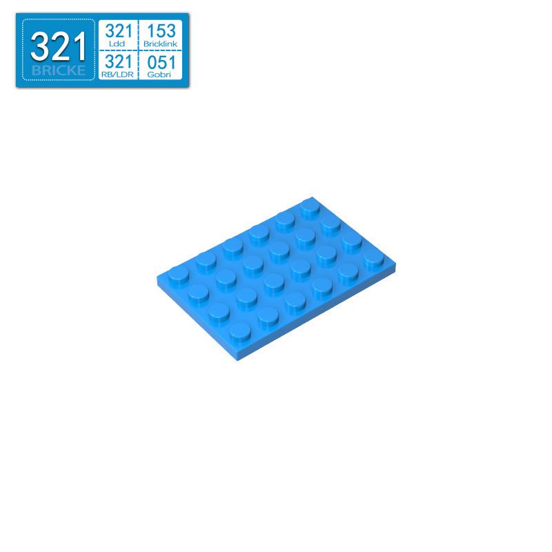 BRICKE Zhuan Ke 4x6 Plate Compatible with Lego MOC Building Blocks Puzzle Teaching Aids.