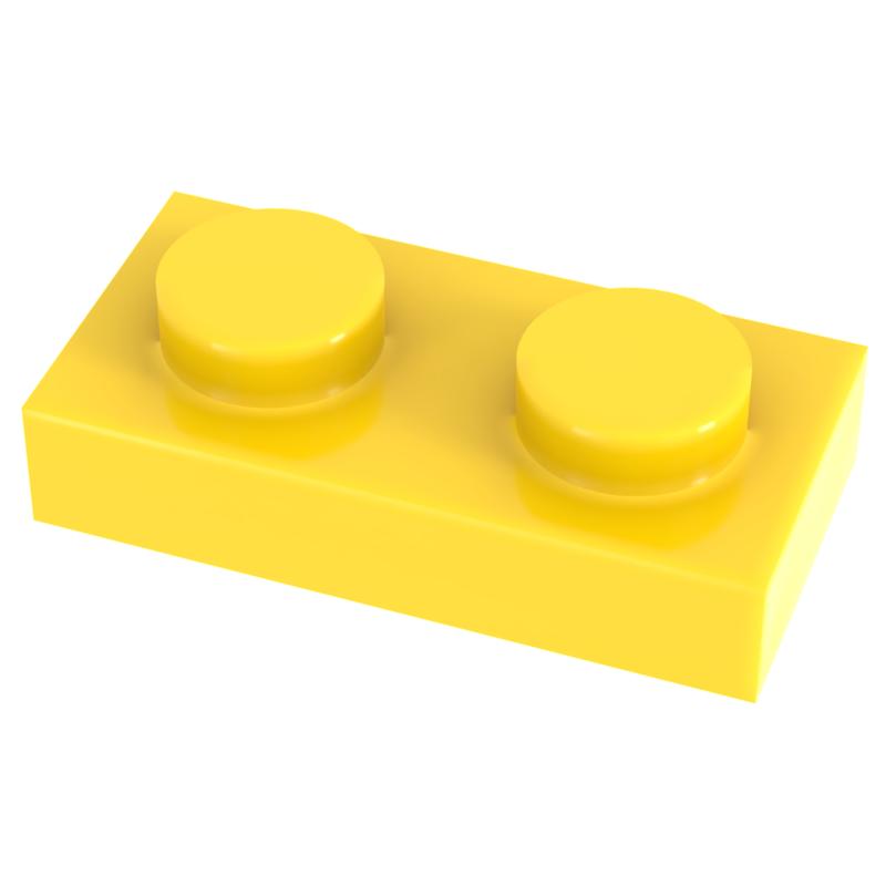 [Funbrick] 50&100&200 ШТ. Пластина 1x2 3023 Совместимо с Известным Брендом Строительные Блоки Классические Строительные Блоки Игрушки MOC DIY