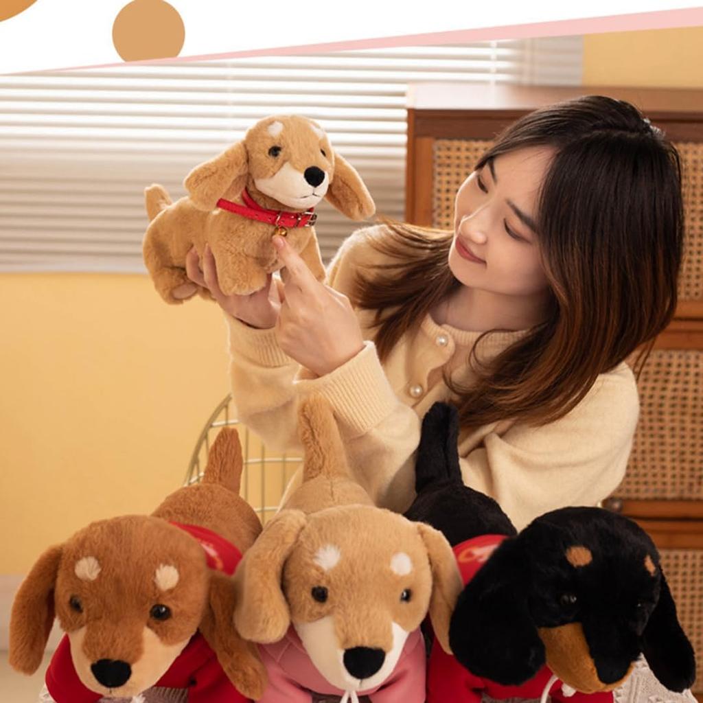 Dachshund Stuffed Dog Body Soft To the Super Photo for Sleeping Pillow, Lifelike, Fluffy, Touch, Children's Day, Soft, Cute, Moe, Co-sleeping,