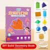 1/3 шт. Книга для изучения 3D-геометрии на шнурке с 40162 телами, набор для самостоятельной сборки бумажных моделей геометрии, плетеный шнур, объем, поверхность