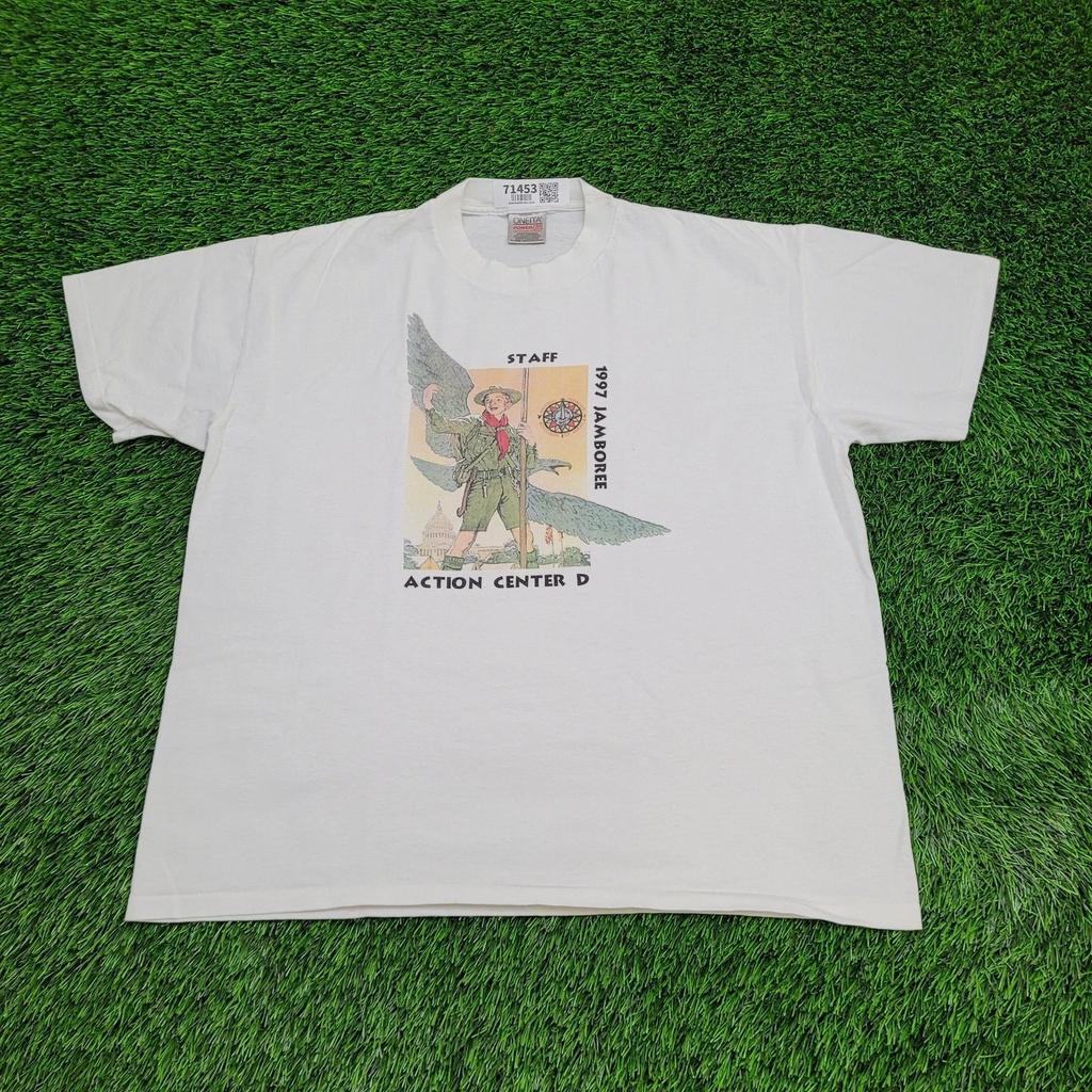 Винтажная скаутская рубашка слета 1997 года XL 23x26 Action-Center-D