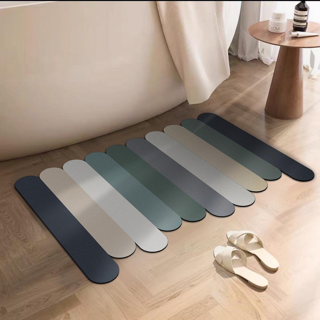 Soft Waxy Color Small Fresh Bathroom Diatom Mud Mat Toilet Absorbent Mat Non-slip Household Toilet Carpet
