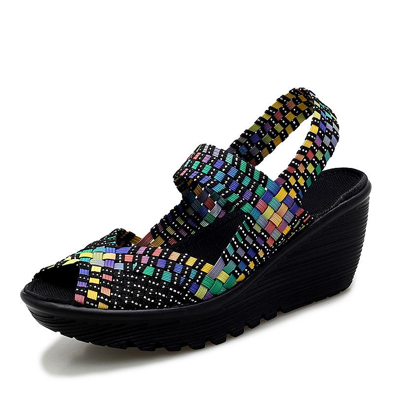 Women's Handwoven Slip-On Sneakers Breathable Summer Casual Shoes Woven Fabric Upper EVA Sole Low-Top White Ladies Comfortable Sneakers