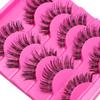 5 Pairs Cosmetic Long Cross Soft Thick Handmade Black False Fake Eyelashes Eye Lashes Extension