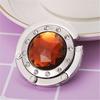 Portable Hanging Crystal Alloy Bag Desk Hooks Portable Handbag Folding Hanger