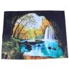 Cave River Landscape Pattern Tapestry Wall Hanging Wall Blanket for Bedroom Decor150x150cm