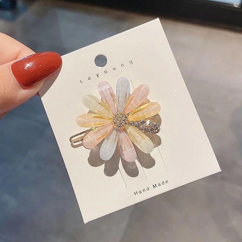 Милые красочные заколки для волос, блестящие заколки для волос в форме сердца для девочек, боковые заколки, милые заколки, аксессуары для волос