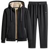 Man Casual Tracksuits New Autumn Winter Men Sets Men's Fashion Plus Fleece Thickened Warm Pure Cotton Hooded Sportwear Suit