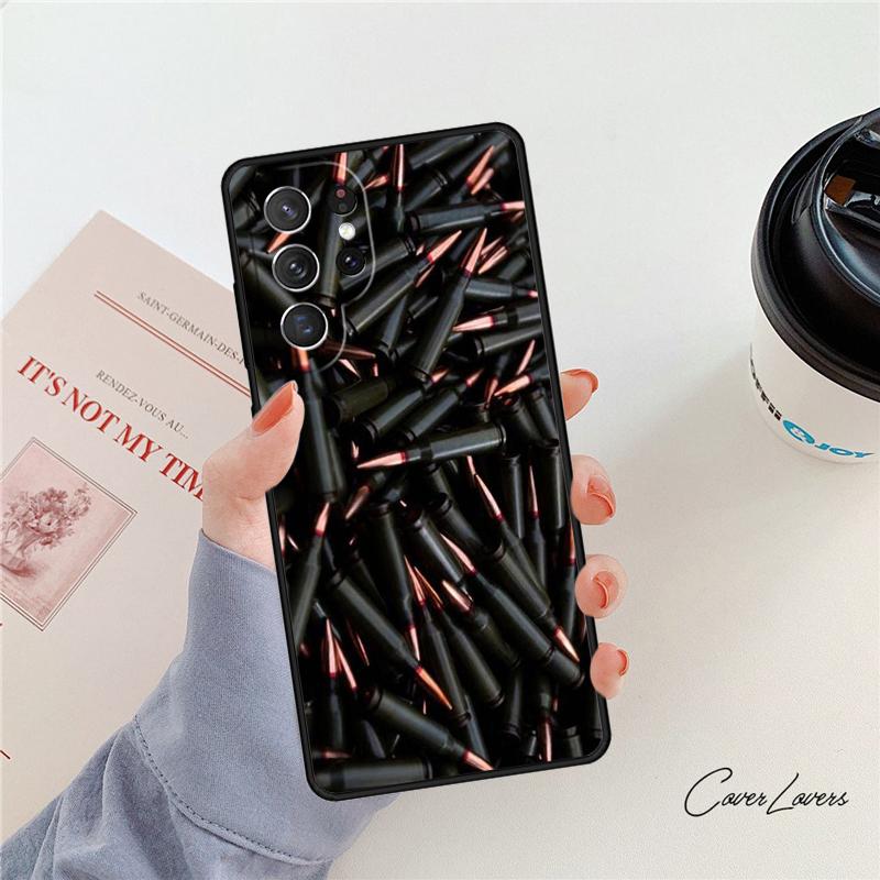 Чехол для телефона Коллаж из военных пуль Для Samsung Galaxy S24 S25 S23 S22 Ultra Note 10 20 Plus S20 S21 FE
