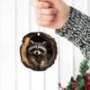 Acrylic Raccoon Tree Pendant Christmas Tree Animal Pattern 2D Acrylic Ornament Living Room Bedroom Garden Seasonal Decor