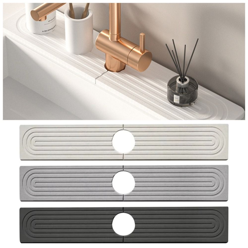 Moisture-proof Faucet Drain Pad Diatom Mud Diatomite Stone Sink Tray Fast Drying Faucet Mat Home