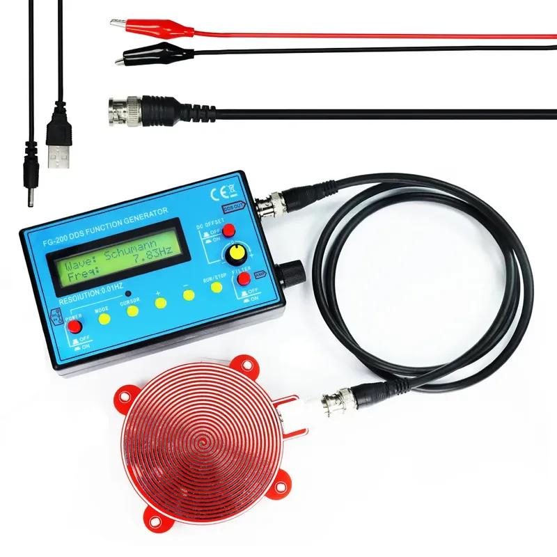 FG-200 DDS Function Signal Generator 0.01Hz-500KHz Signal Generator Adjustable Module Sine+Square+Triangle+Sawtooth Waveform