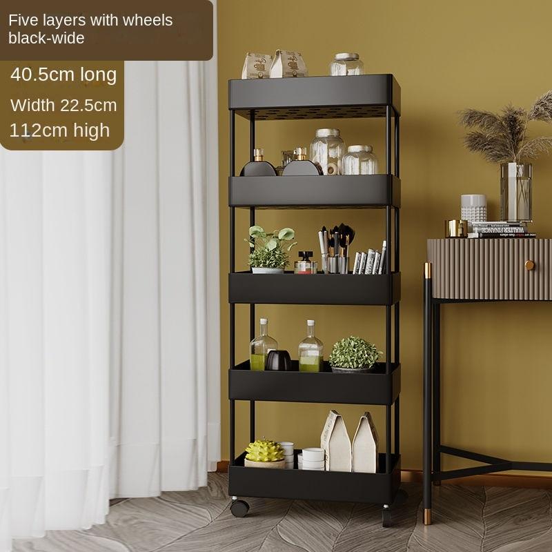2/3/4-слойная стойка для хранения с узкими зазорами, полки для кухни, ванной комнаты, органайзер, мобильная тонкая тележка для хранения с колесной тележкой, экономия места
