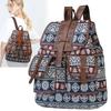 2024 Women Canvas Vintage Backpack Ethnic Knitted Backpacks Backpacks Printed Travel Backpack Schoolbag