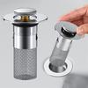 Universal Bathroom Sink Drain Stopper Pop-up Basin Strainer Anti-clogging Bathtub Press Filter