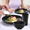 Eco-Friendly Wheat Straw 24-Piece Dinnerware Set: Plates, Bowls, Cups & Cutlery