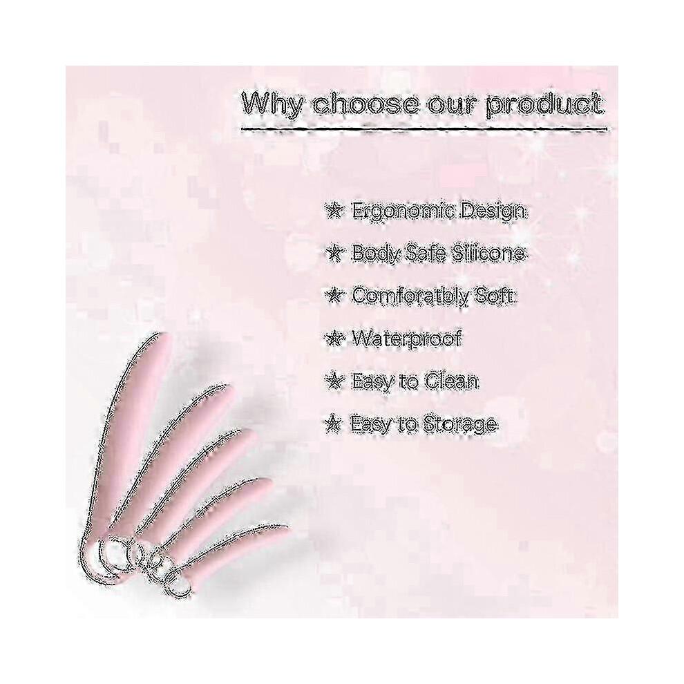 Vaginal dilator set for women - 5 silicone muscle trainers