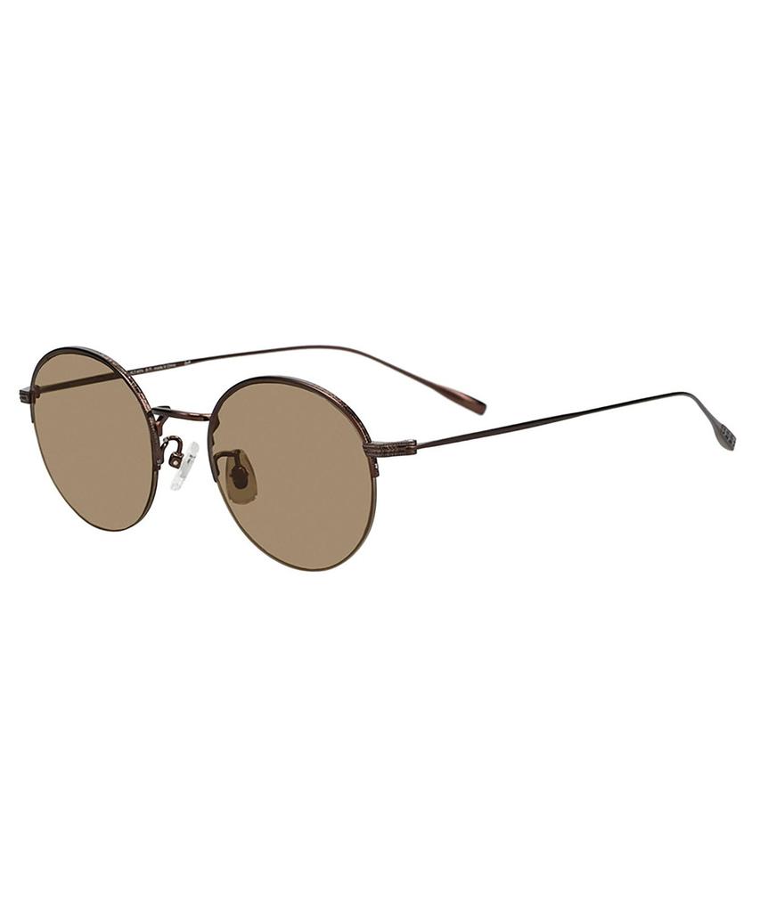 [Zoff] Овальные солнцезащитные очки UNITED ARROWS (Коричневый, ZO253G0344E1)  United Arrows Титановый Металл Легкий Цветные Линзы Полуободковые Защита от УФ