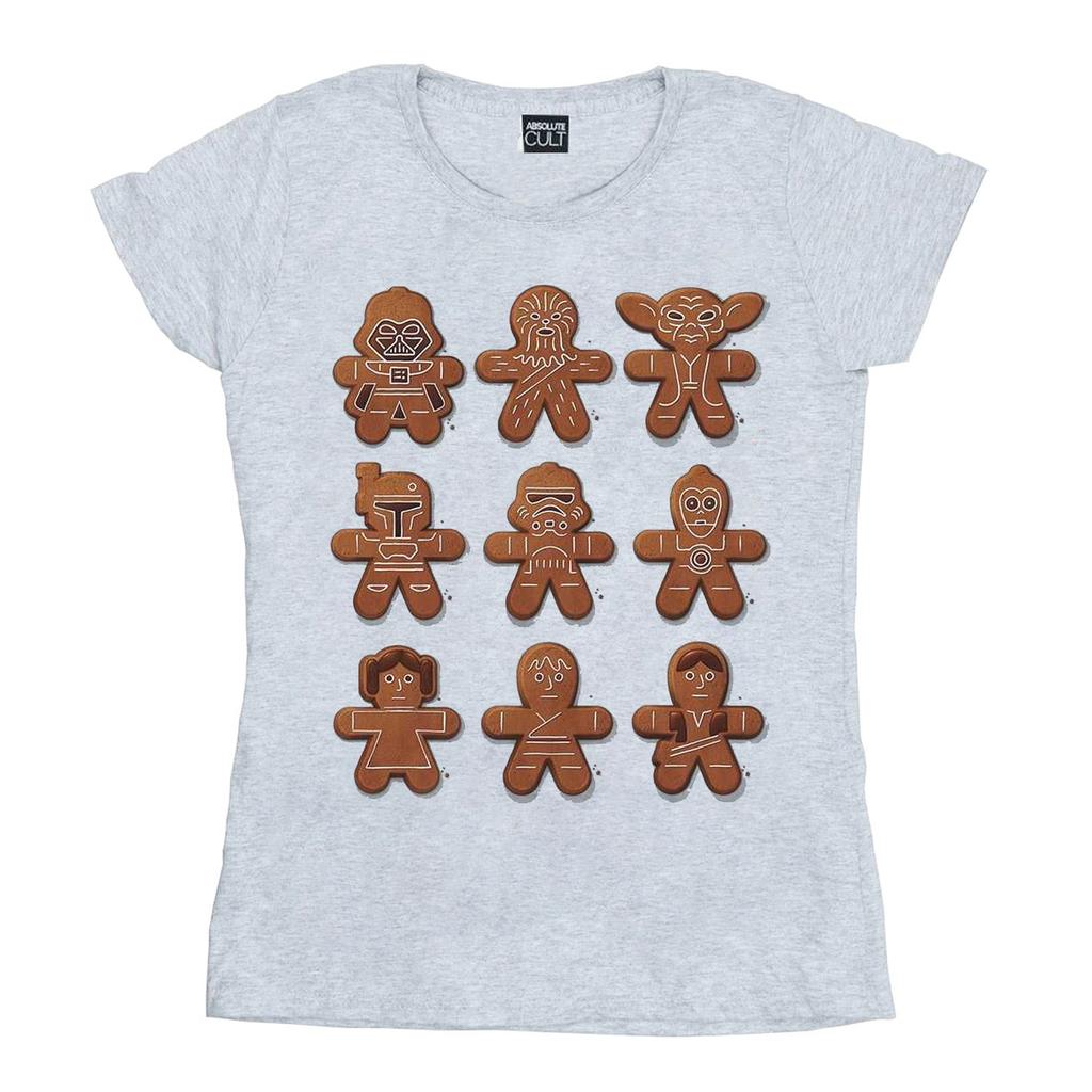Star Wars Womens/Ladies Christmas Gingerbread Cotton T-Shirt