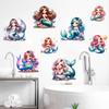 Cute Mermaids Stickers Waterproof Sticker Self-adhesive Bathroom Home Decoration