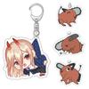 Anime Chain Saw Man Animation Key Chain Acrylic Figure Keyring Keychain Keyholder Bags Decorate Gift