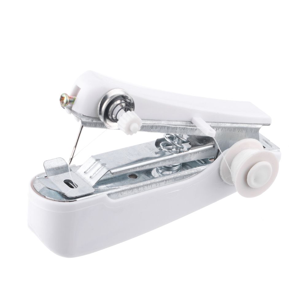 Home Beginners Clothes Fabrics Mini Hand-Held Needlework Craft Sewing Machine Cordles