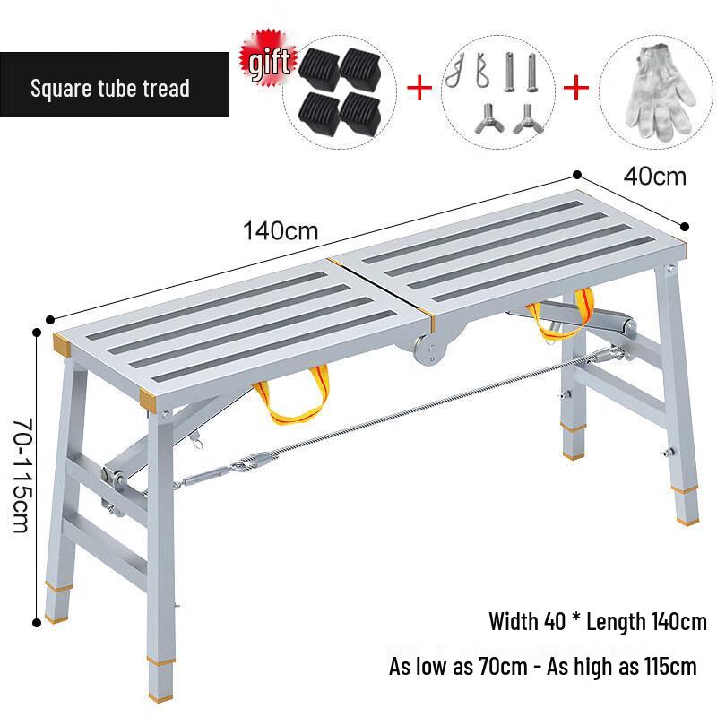 JINGGENG Folding Adjustable Work Platform Step Stool