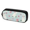 Faux Leather Pencil Pouch for Everyday Writing Accessories with Elastic Bands for Pens for Classroom Workplace Travel
