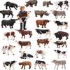 Kid's Gift Animal Model Simulation Farm Animal Figures Educational Toy Plastic Material Cow Category 14x8cm Size