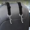 1 пара регулируемых плетеных крючков для автомобильных подголовников, многофункциональные, простые в установке, автоматические вешалки на заднее сиденье, сверхмощные крючки для детской коляски, органайзеры