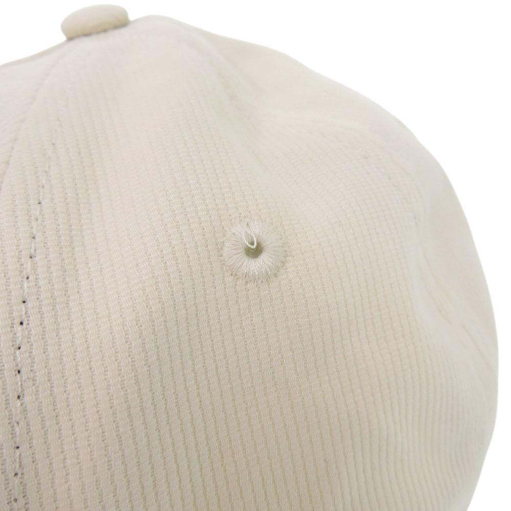 Used AUTHENTIC SAINT LAURENT PARIS 816864 3YR58 Logo Corduroy Baseball Cap Ivory