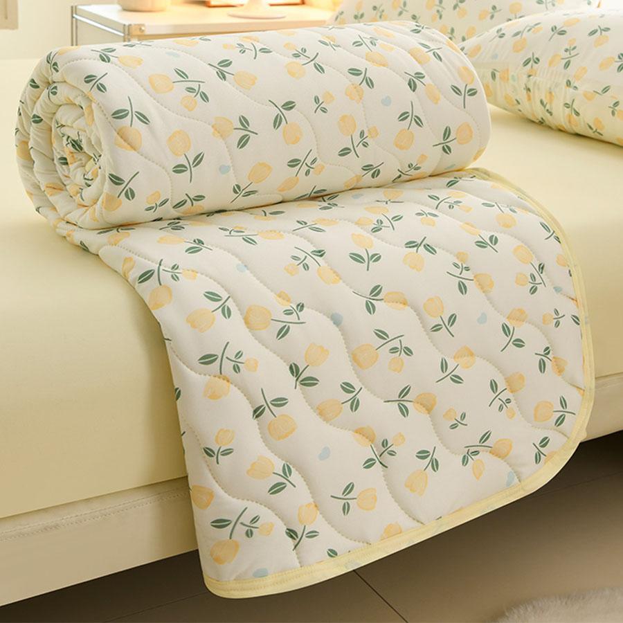 Новое одеяло с цветочным принтом для весны и лета для односпальной и двуспальной кровати, мягкое, приятное к коже, дышащее, удобное, одеяло для кондиционера