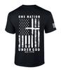Trenz Shirt Company Футболка с коротким рукавом «Одна нация под Богом» с американским флагом