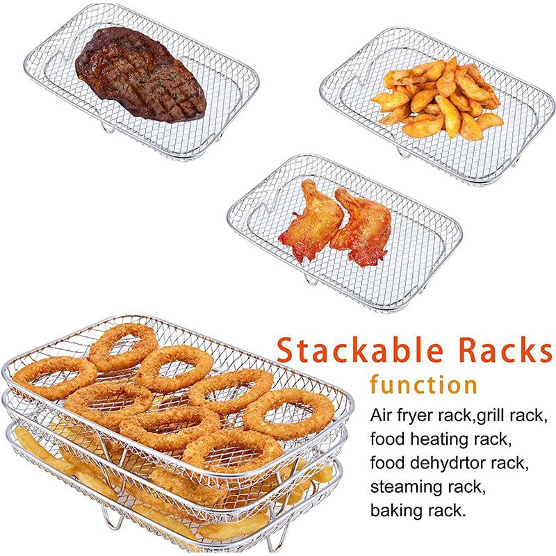 Фритюрница из нержавеющей стали, решетка для гриля, аэрогриль для выпечки, бытовые кухонные аксессуары, инструмент, уличная стойка для барбекю, кемпинга