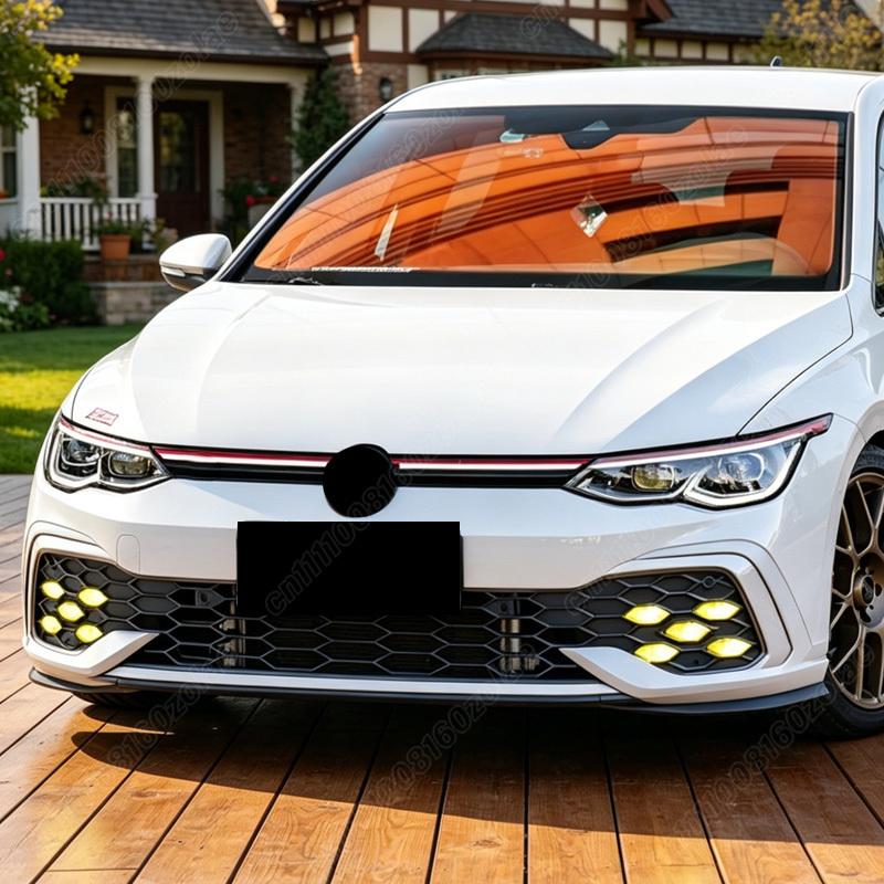 For Volkswagen Golf 8 MK8 GTI R-Line 2021 2022 2023 2024 Automobile Fang Style Front Bumper Air Knife Body Modification Kit