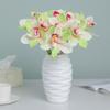 6pcs Realistic Artificial Cymbidium Flowers Real Touch Fake Flower  Outdoor Garden Decor