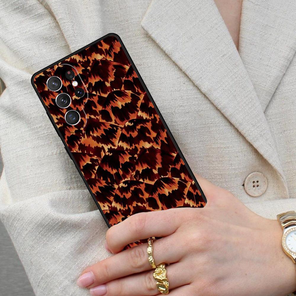 Tortoise Shell Pattern Marble Cell Phone Case for Samsung Galaxy S26 Ultra S25 S24 S23 S22 S21 S20 Note10 Cover