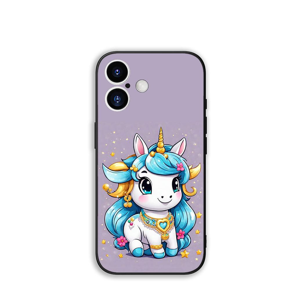 Для OPPO A54 A40 A60 A80 A18 A16 A17 A38 A78 A79 A57 A55 A96 A15 A12 Чехол для телефона Обои Единорог Милый Постер Корпус