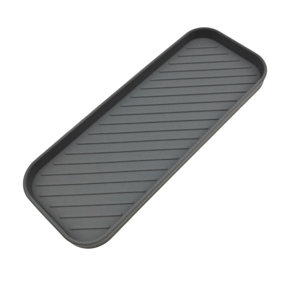 Non-Slip Silicone Drain Tray Simple Draining Pad Shower Soap Holder Sink Organizer Kitchen