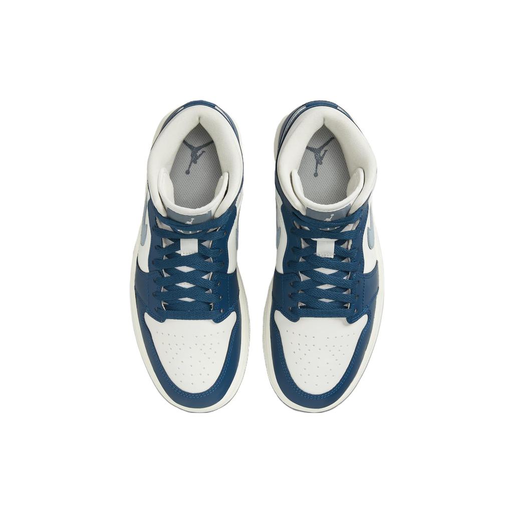 Air Jordan 1 Mid Sky J French Blue Женские кроссовки Sail Ozone-Blue BQ6472-414