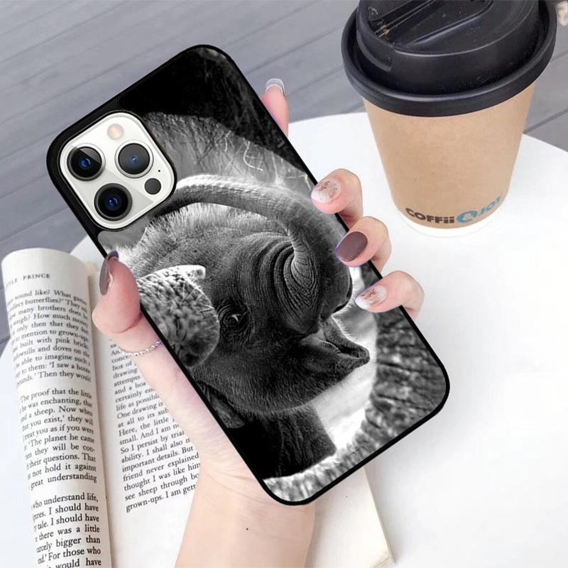 African Elephant Silhouette Phone Case For iPhone 17 Air 13 12 14 15 16 Cover For Apple Pro Max 6S Plus Coque
