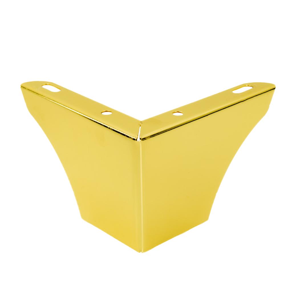 Corner furniture leg, gold chrome, height 7.5 cm