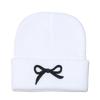 2025 autumn and winter new knitted hat children's trend versatile cold hat Korean version outdoor bow wool hat