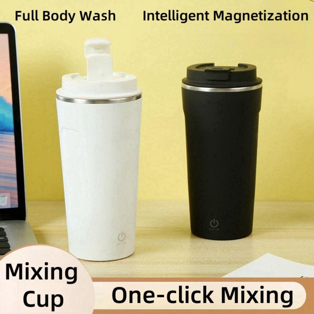 400ml Capacity Automatic Shaker Bottle 304 Stainless Steel Automatic Blender Cup  Travel Companion